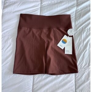 New VUORI Rib Studio Short Women's  BIKE Shorts CEDAR NWT SIZE XL 6" inseam